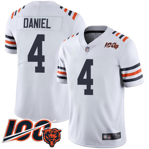 Chicago Bears Limited White Men Chase Daniel Jersey NFL Football #4 100th Season